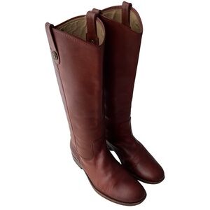 Frye 77167 Melissa Brown Leather Tall Riding Boots Women’s Size 8 B